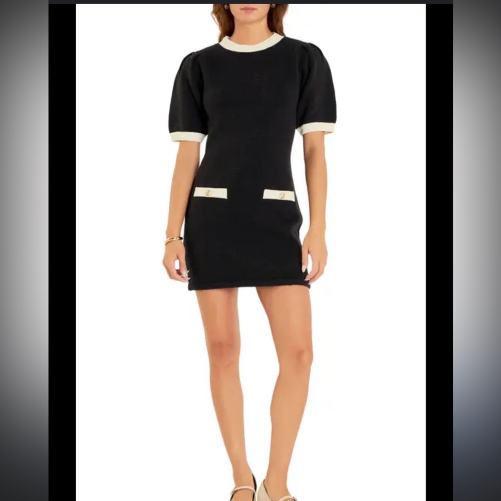 NWT English Facrory Designer Inspired Sweater Mini Dress small